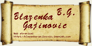 Blaženka Gajinović vizit kartica